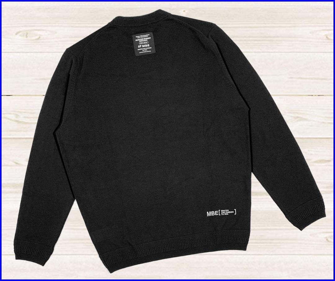 【新品】マスターバニーゴルフニット天然シルク混クルーネックプルオーバー黒M4