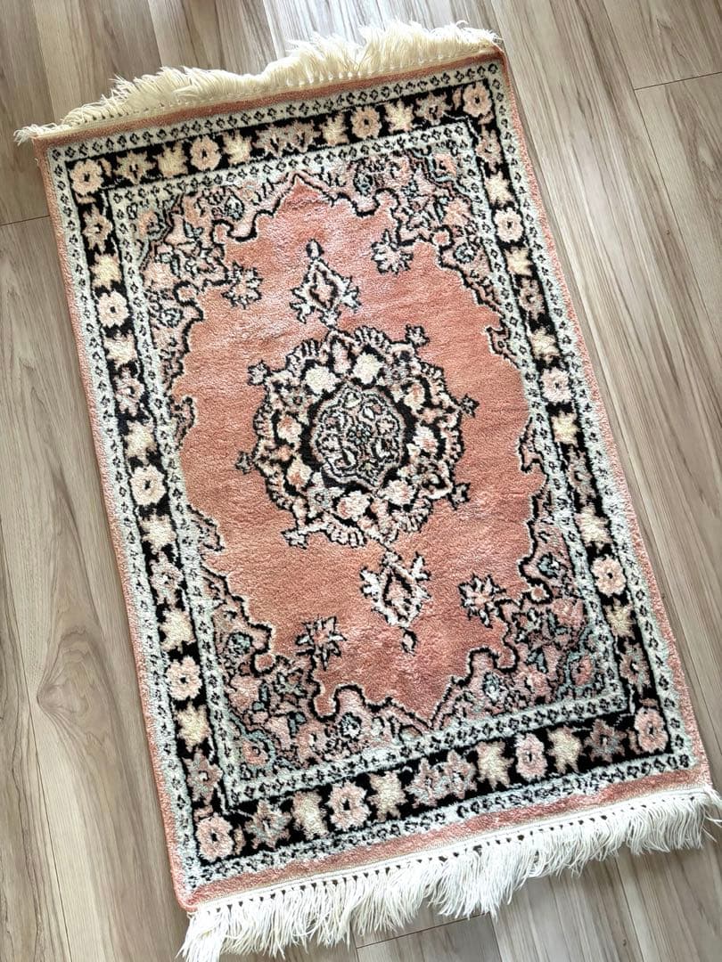美品　ペルシャ絨毯　ヴィンテージラグ　ピンク