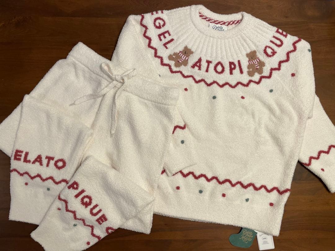 ジェラートピケ【新品未使用】 ノルディックプルオーバー＆ロングパンツ