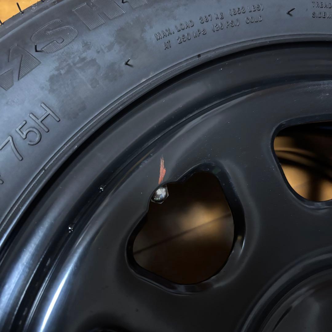 バリ山！シバタイヤ付き 鉄14インチホイール