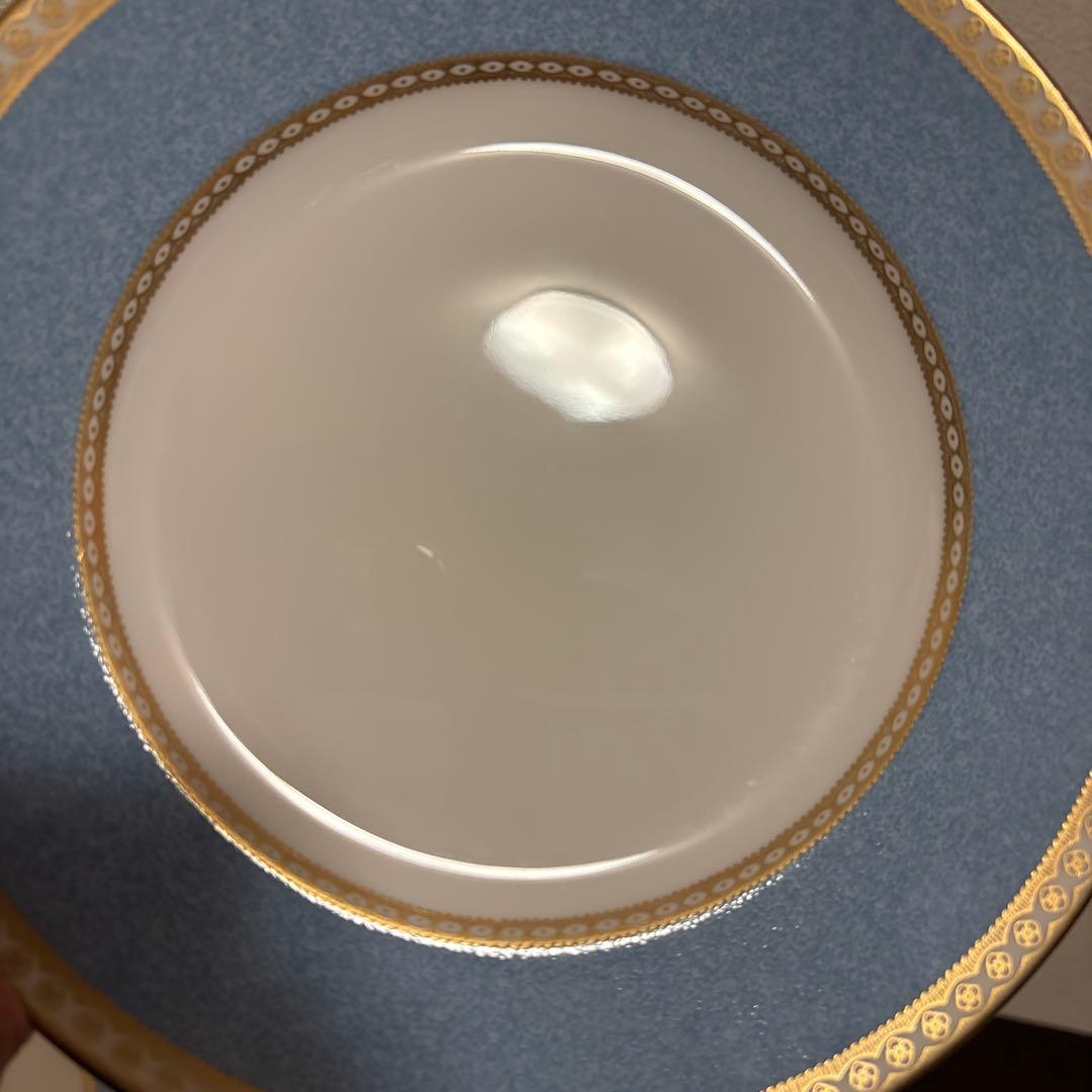 ウェッジウッド　ユーランダー　ペールブルー　デザートプレート　20.5cm