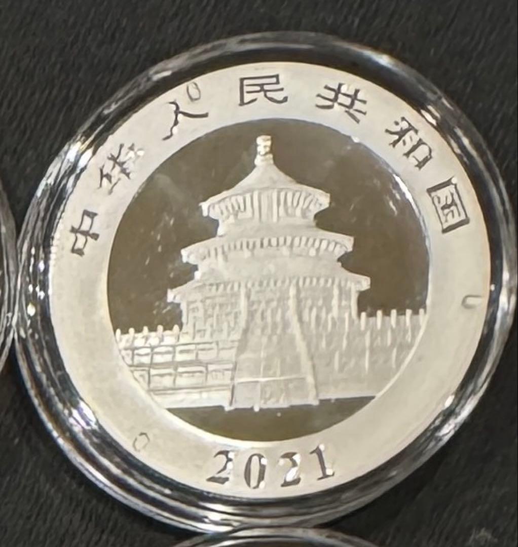 2021年 2023年　中国 パンダ銀貨 新品 純銀 30g 2枚セット