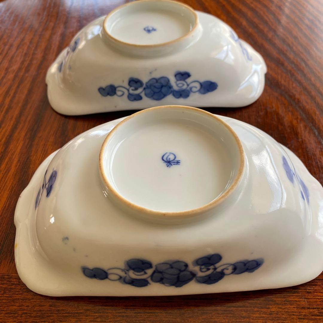 和食器　レトロ　　印判　工芸品　コレクション　骨董　食器2枚セット