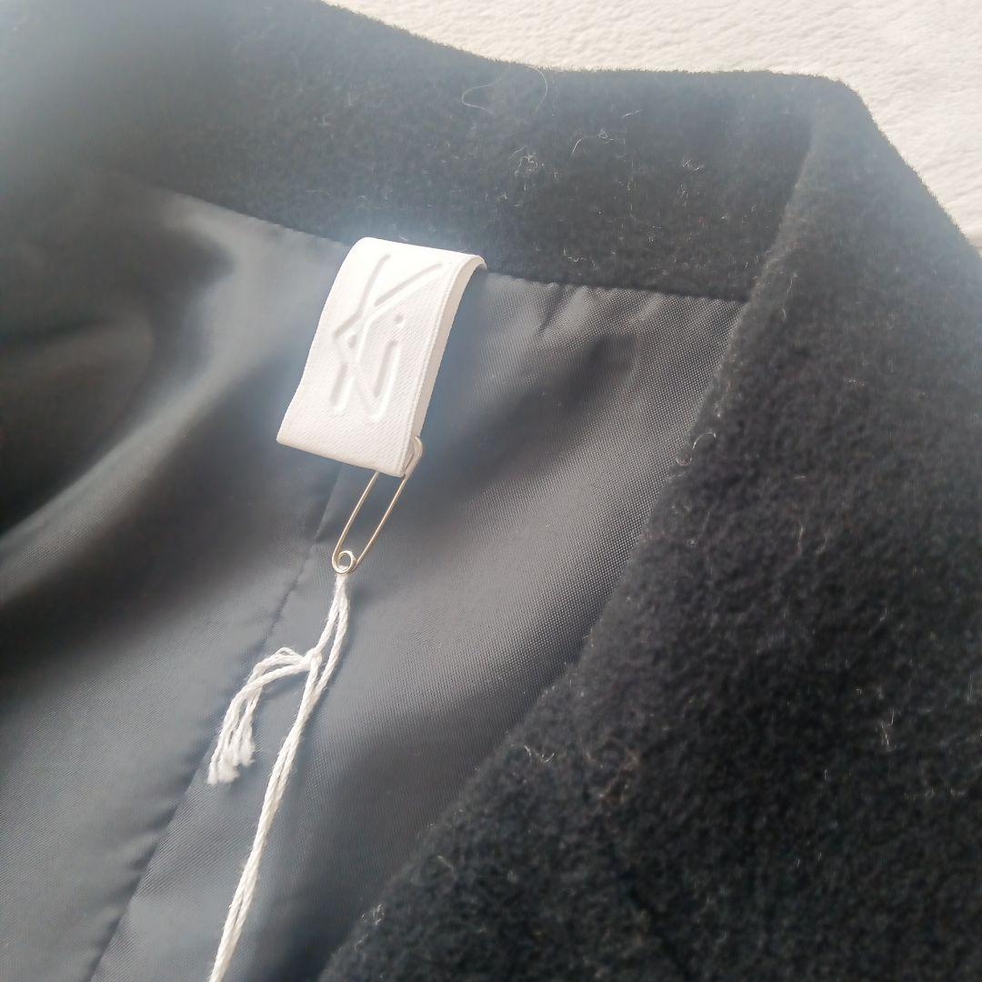 ム*ん様 Ki㈱ヴァンクイシュ.イタリア製ロングコート黒フォーマル高級