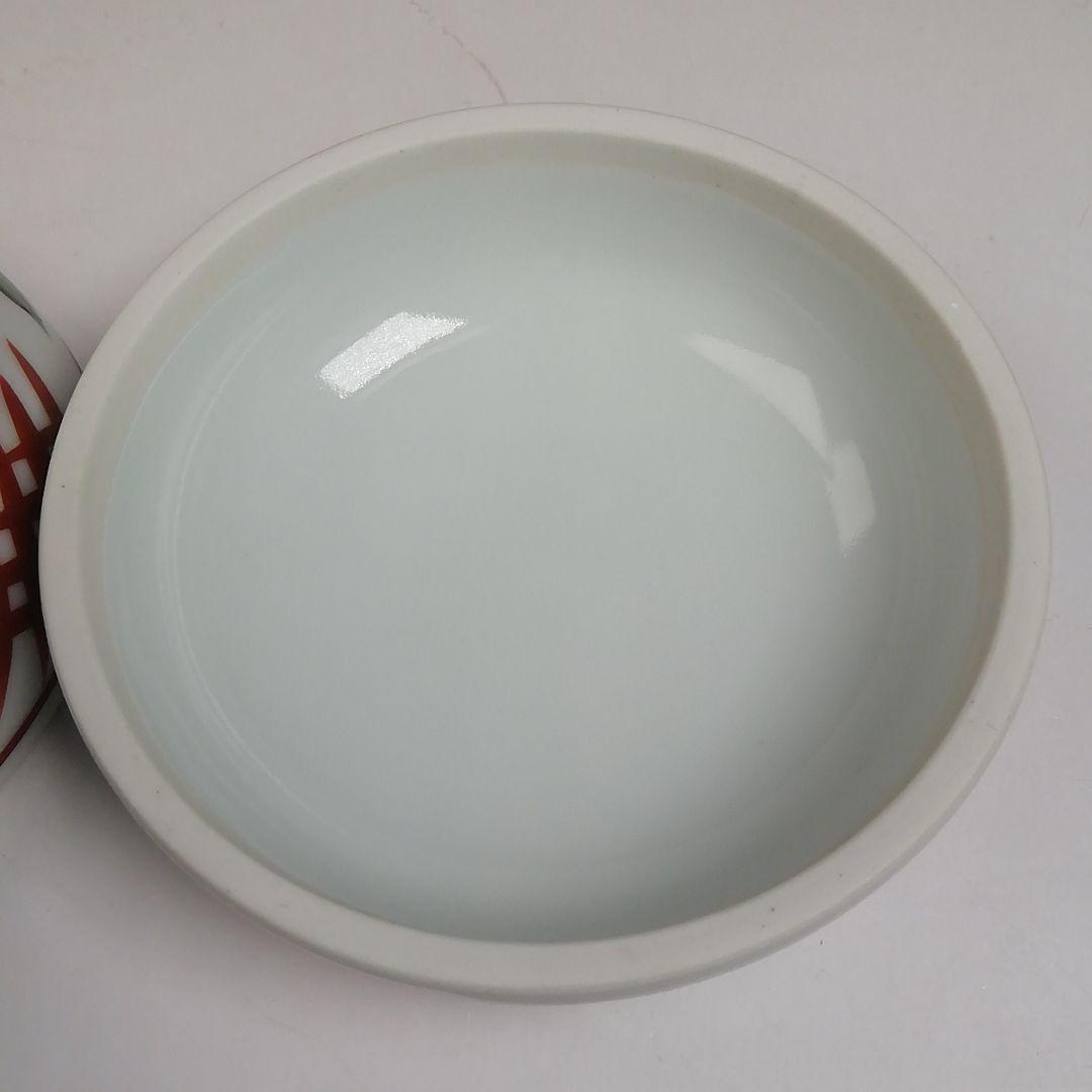 Ｗ１１　香合　『赤絵　香合』『松斎 造』　共箱　茶道具