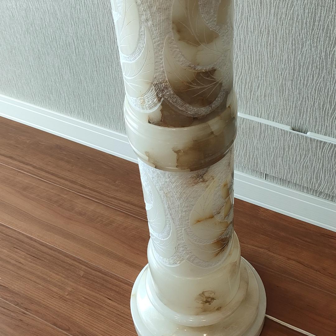 アンティーク　大理石　ランプベース　花台　間接照明