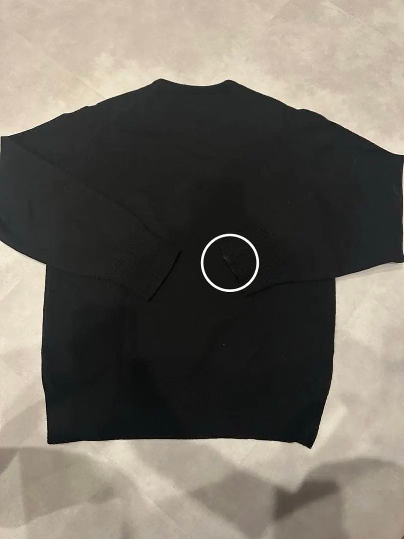 Comme des Garçons ブラック クルーネックセーター