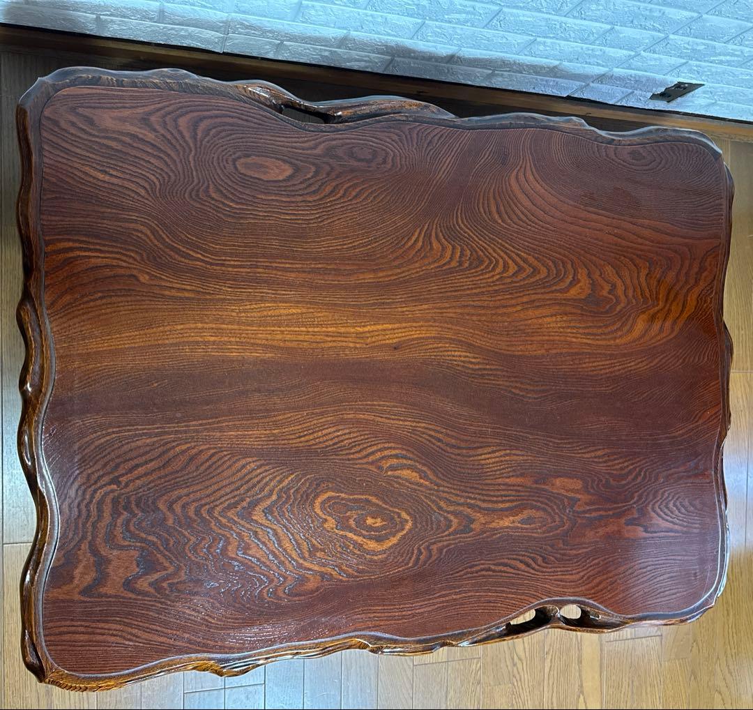 天然木　一枚板座卓