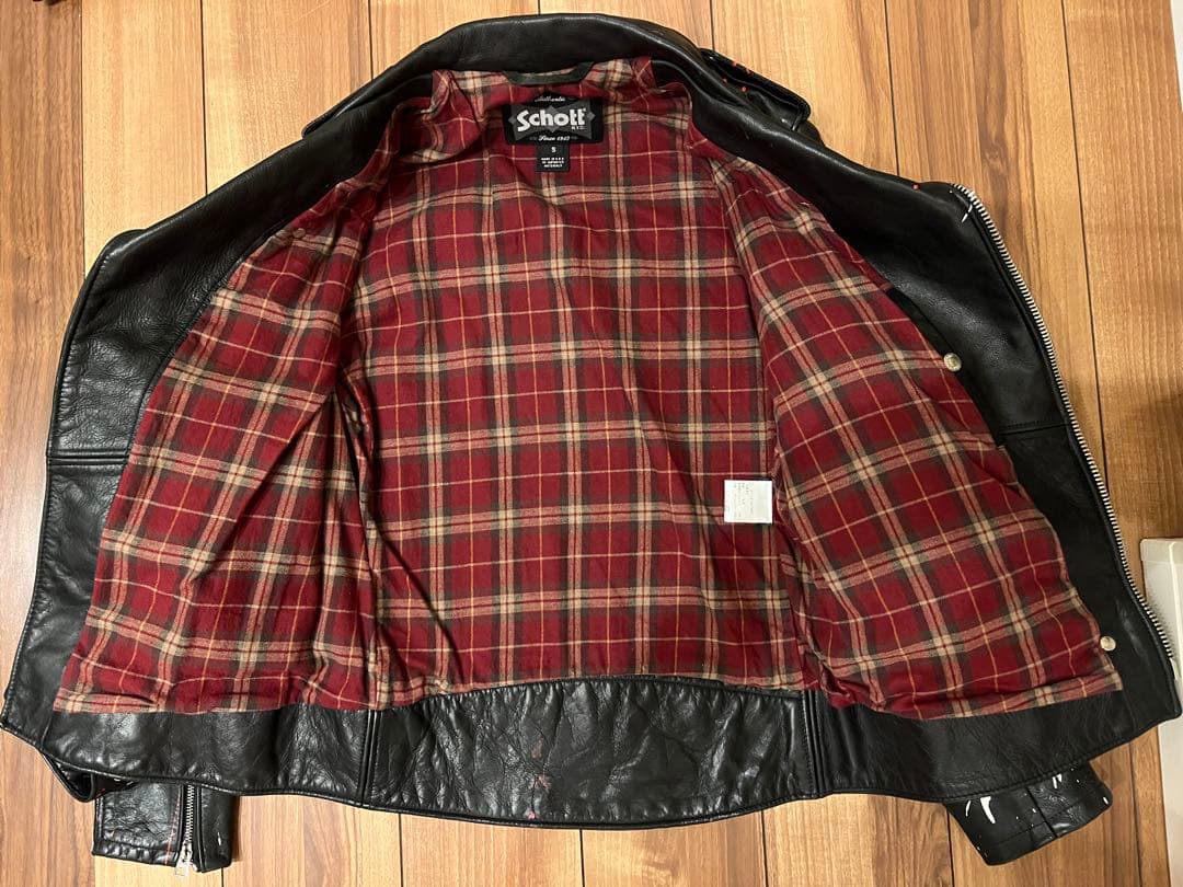 schott per21 626VN S レザーダブルライダースジャケット