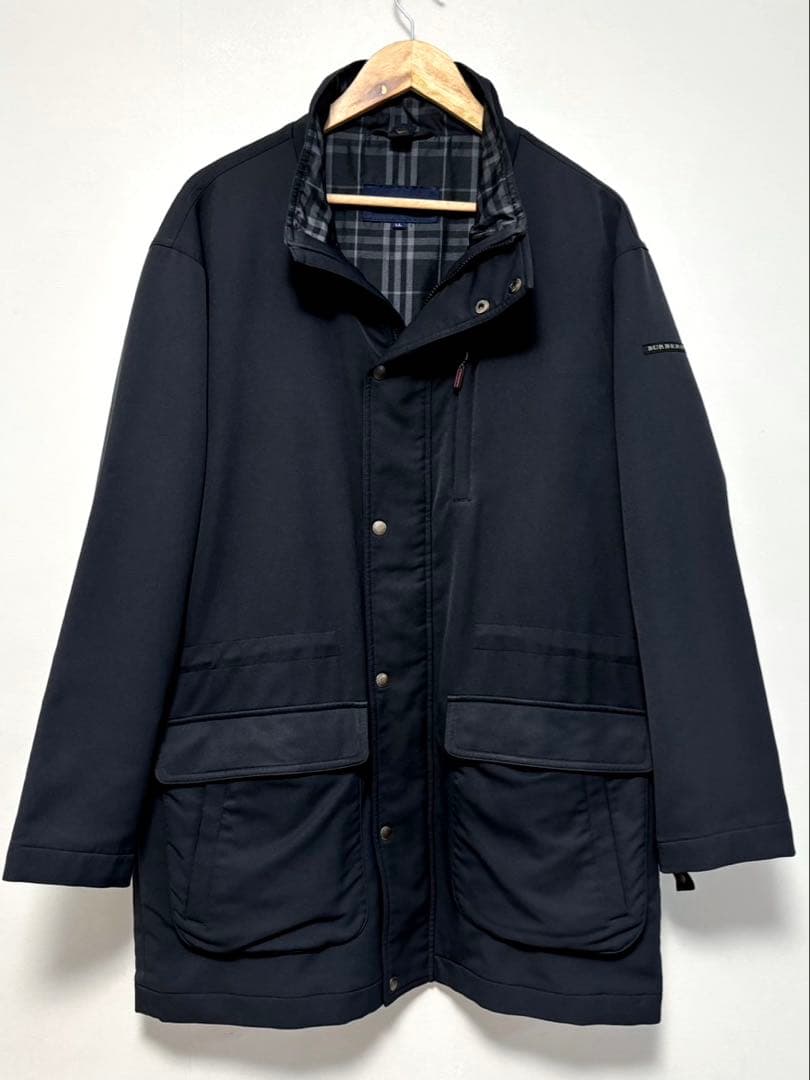 美品【BURBERRY GOLF】ステンカラーコート/ノバチェック/大きめ/LL