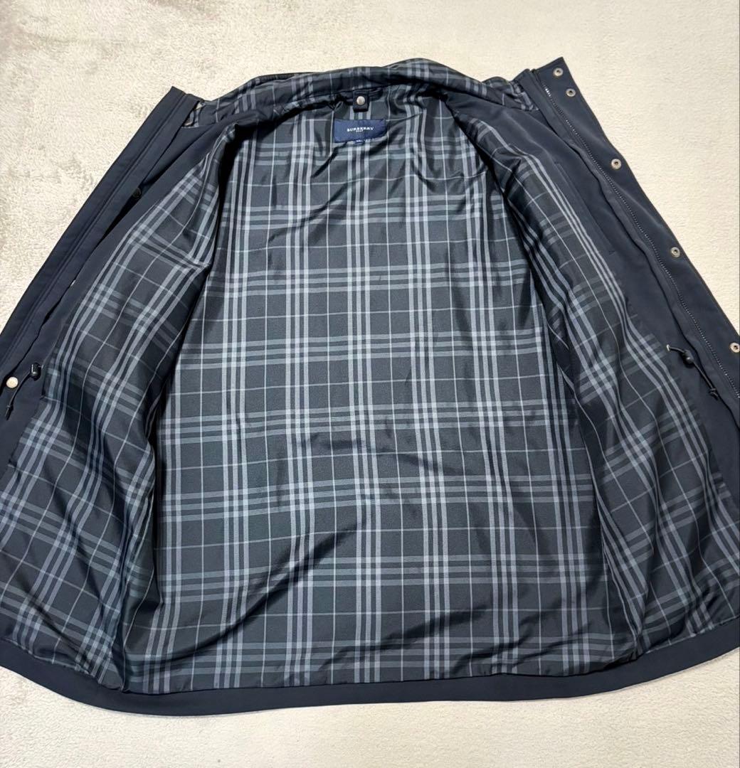 美品【BURBERRY GOLF】ステンカラーコート/ノバチェック/大きめ/LL
