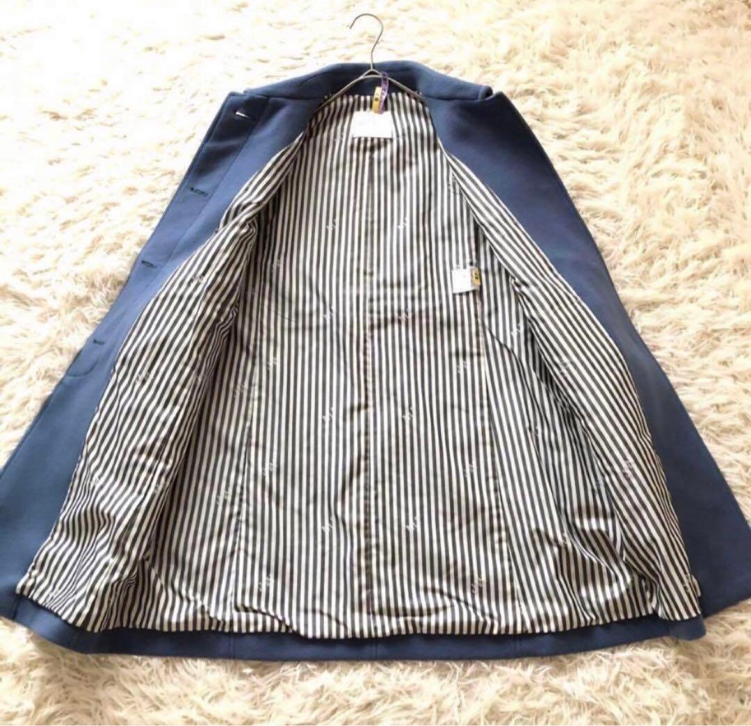 美品マッキントッシュフィロソフィー【38】メルトンステンカラーコート定価6.8万