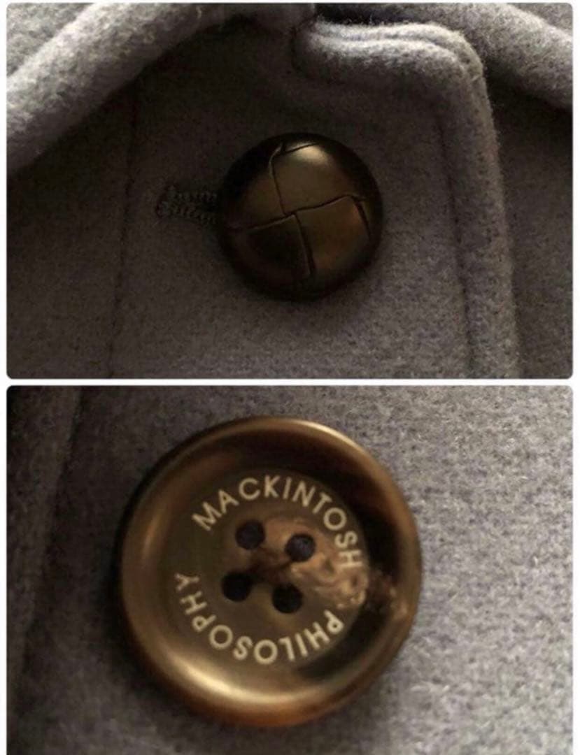 美品マッキントッシュフィロソフィー【38】メルトンステンカラーコート定価6.8万