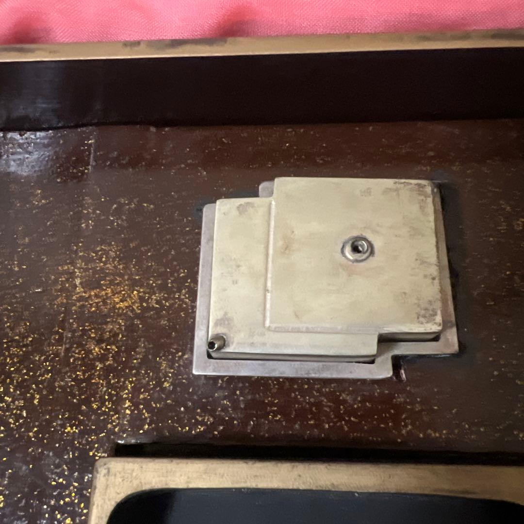 古美術　竹鶴高蒔絵　御硯箱