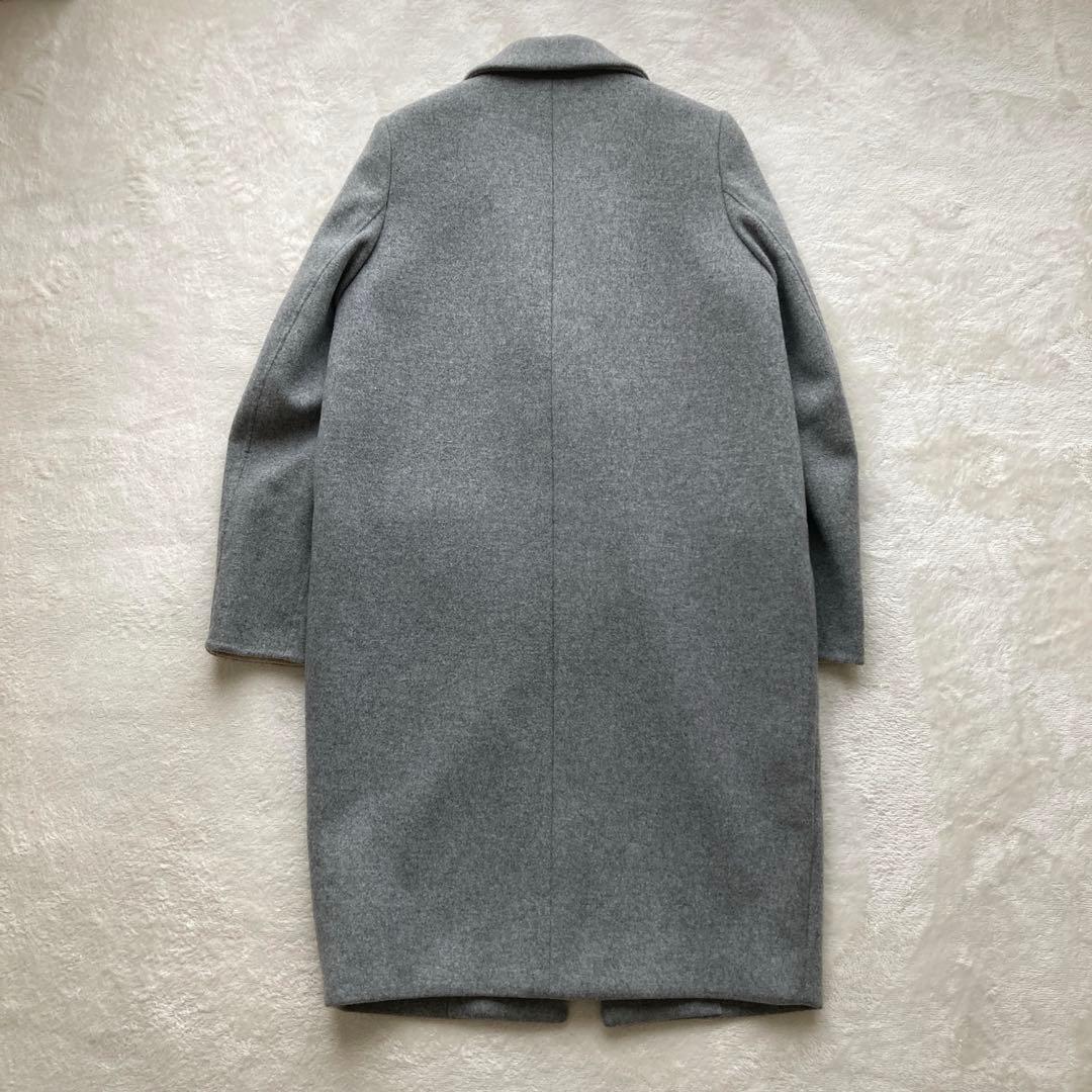 美品　エンフォルド　チェスターコート　保管袋付　グレー　ウール　ロングコート