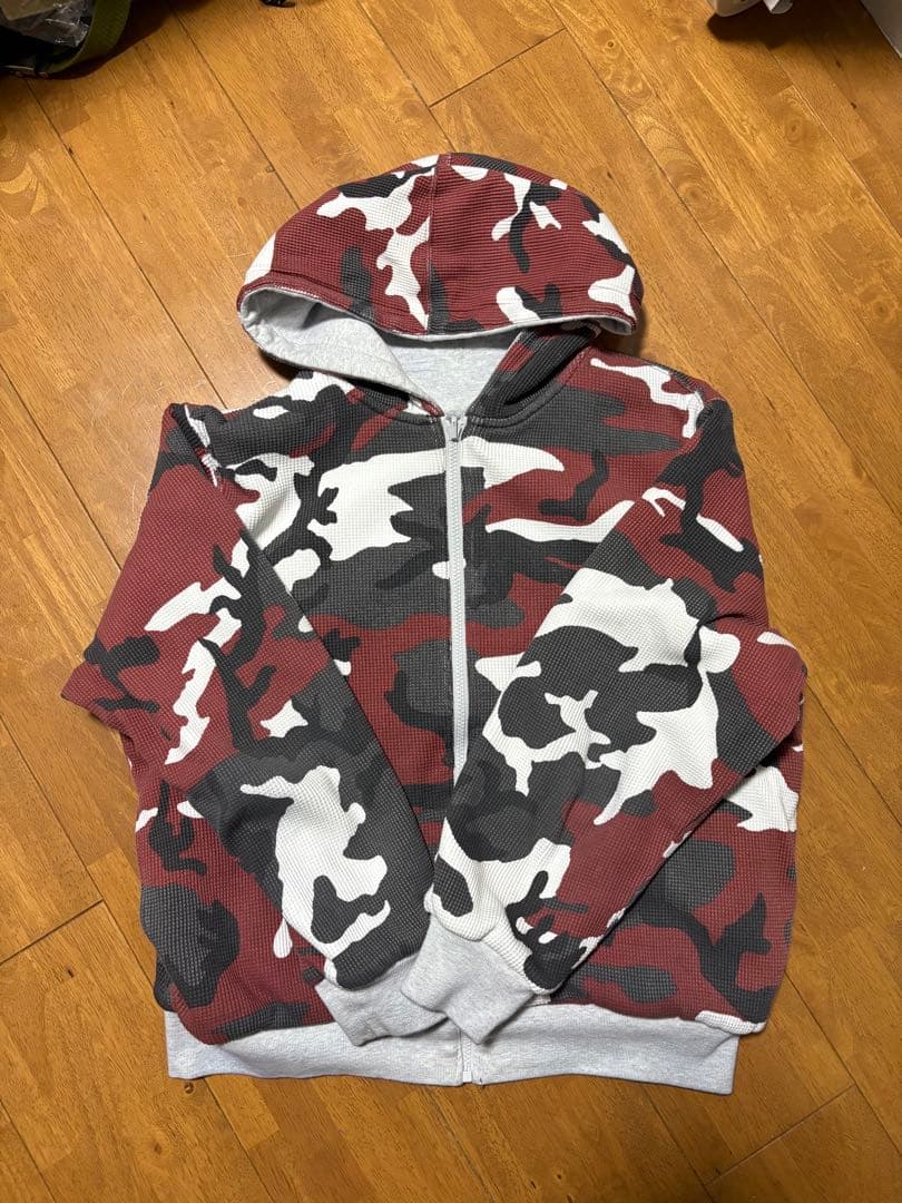 supremeリバーシブルジップパーカー（迷彩グレー）