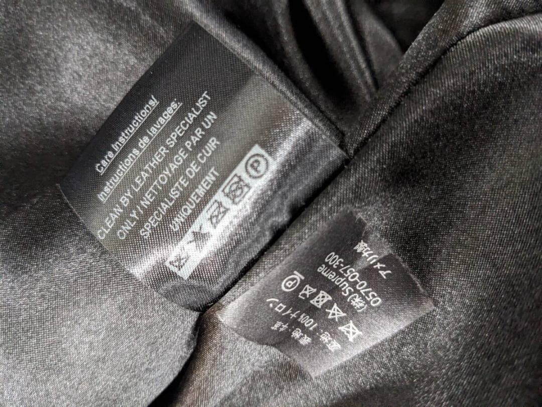 シュプリーム×ショット/レザーワークジャケット/牛革レザー/本革/USA製/美品