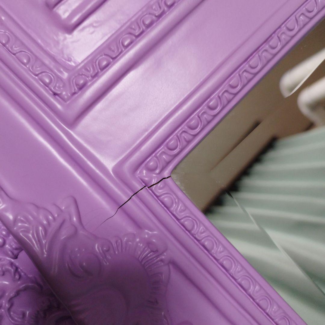 レトロ　姿見　スタンドミラー　天使　花