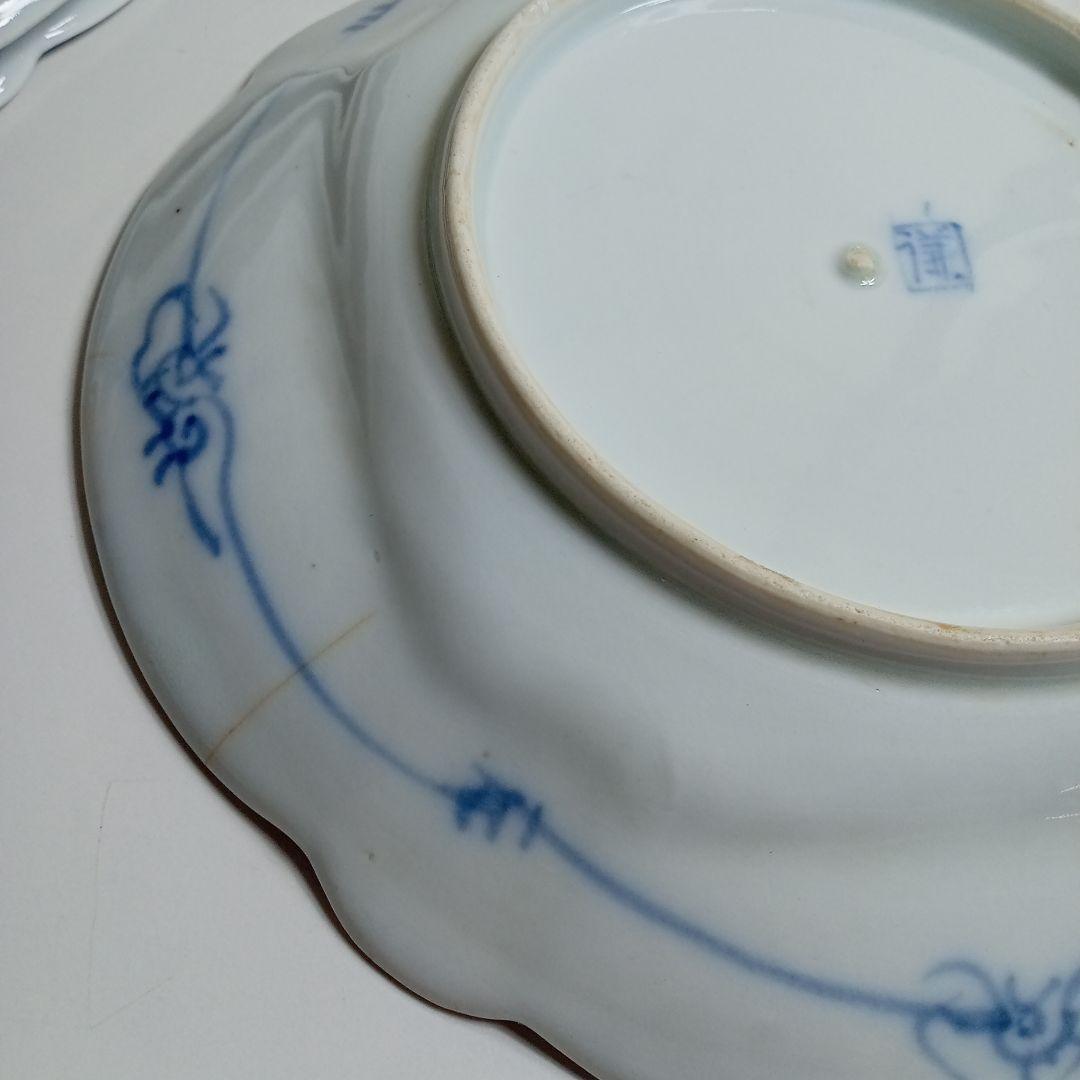 古伊万里　謙　染付　皿5枚　F−284