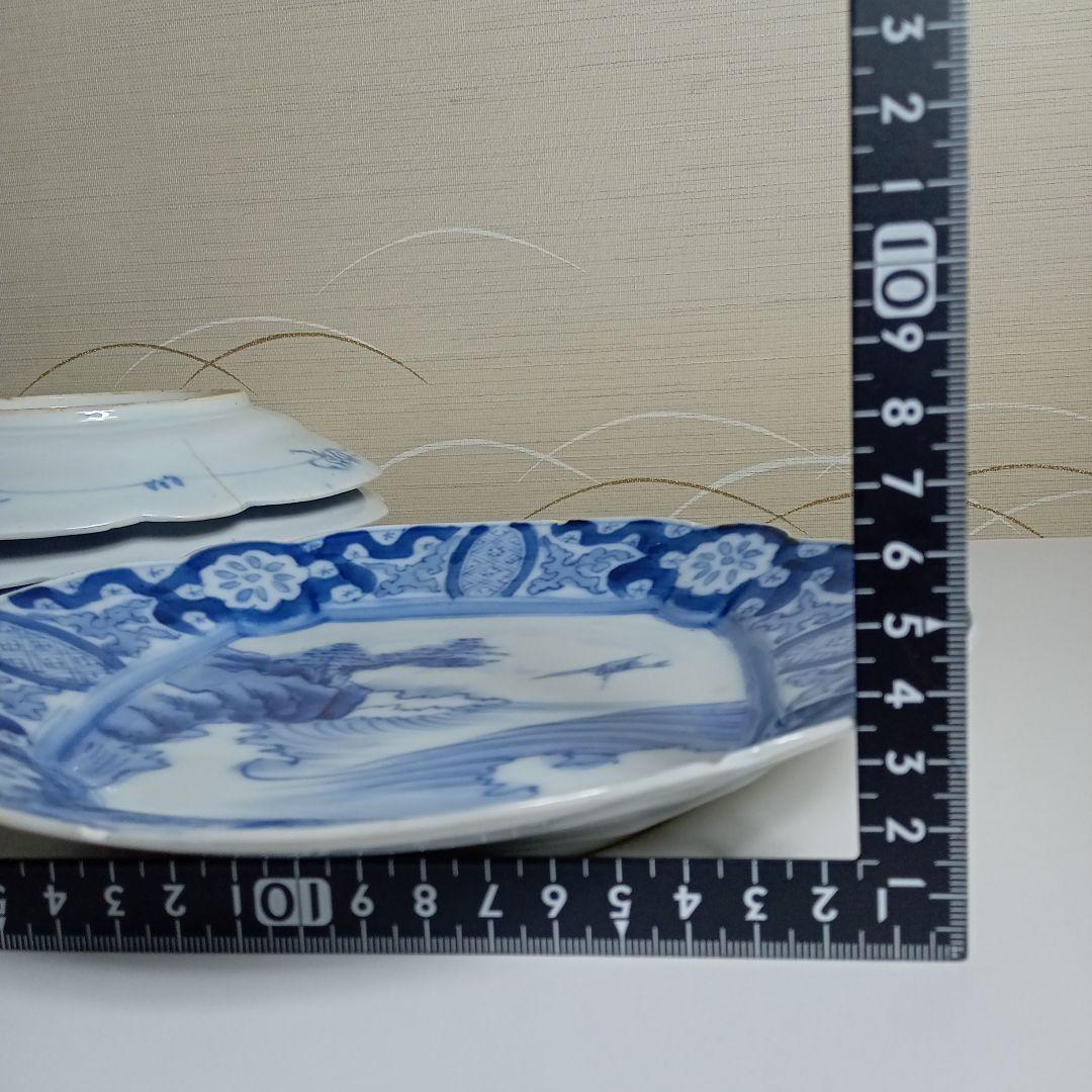 古伊万里　謙　染付　皿5枚　F−284