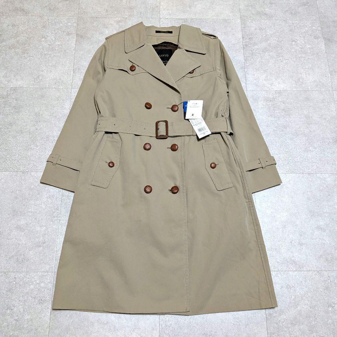 希少✨️胡桃ボタン✨️サンヨー 100年コート 未使用タグ付 ライナー付 日本製