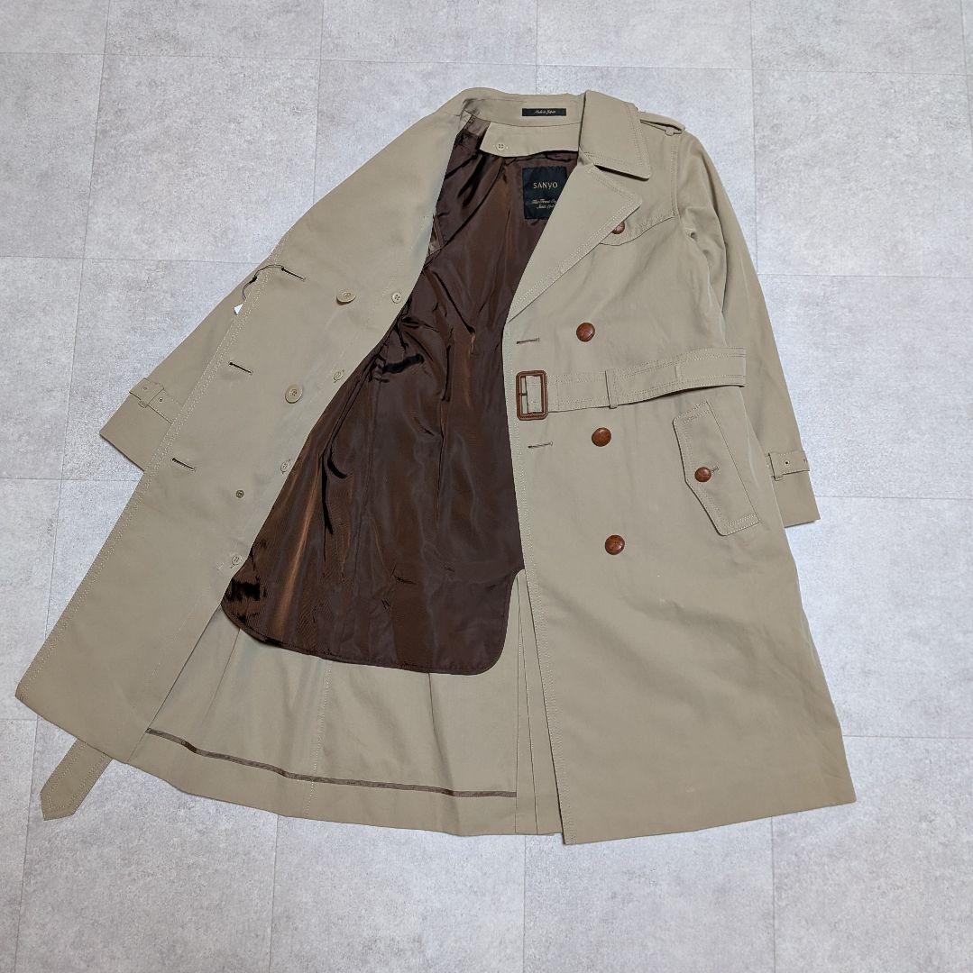 希少✨️胡桃ボタン✨️サンヨー 100年コート 未使用タグ付 ライナー付 日本製