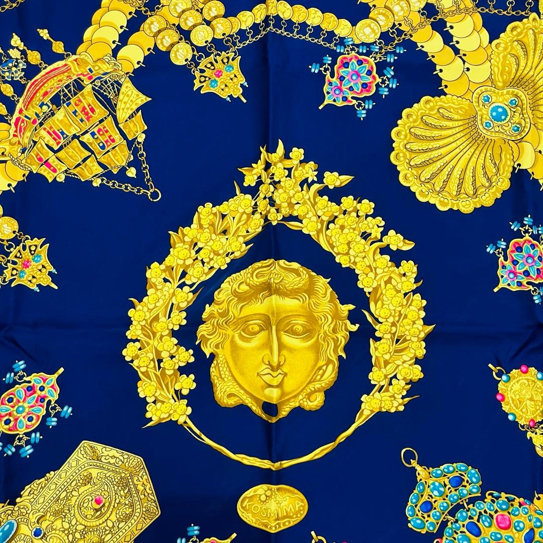 11s30 美品 エルメス HERMÈSスカーフ KOSMIMA シルク100%