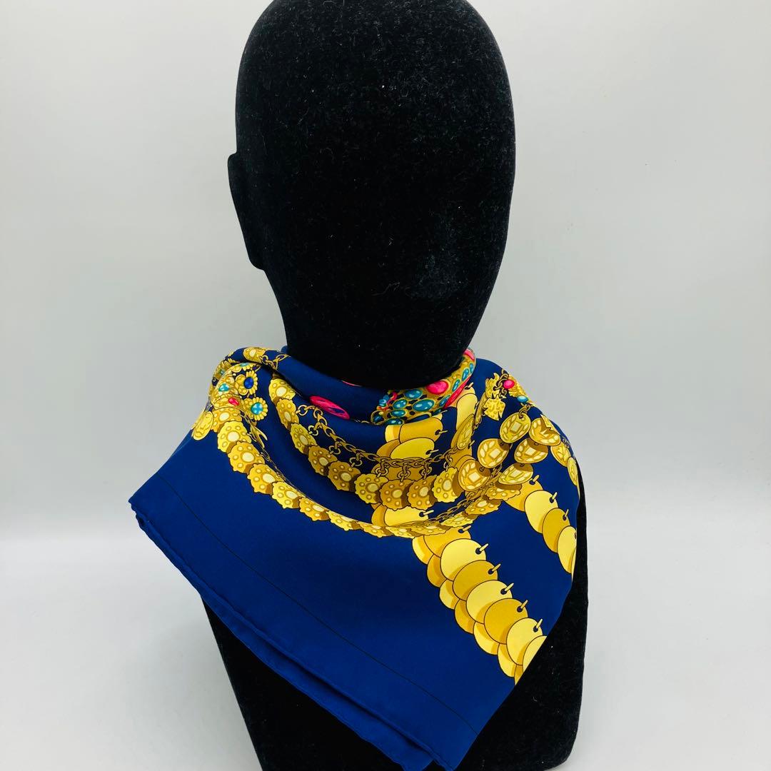 11s30 美品 エルメス HERMÈSスカーフ KOSMIMA シルク100%