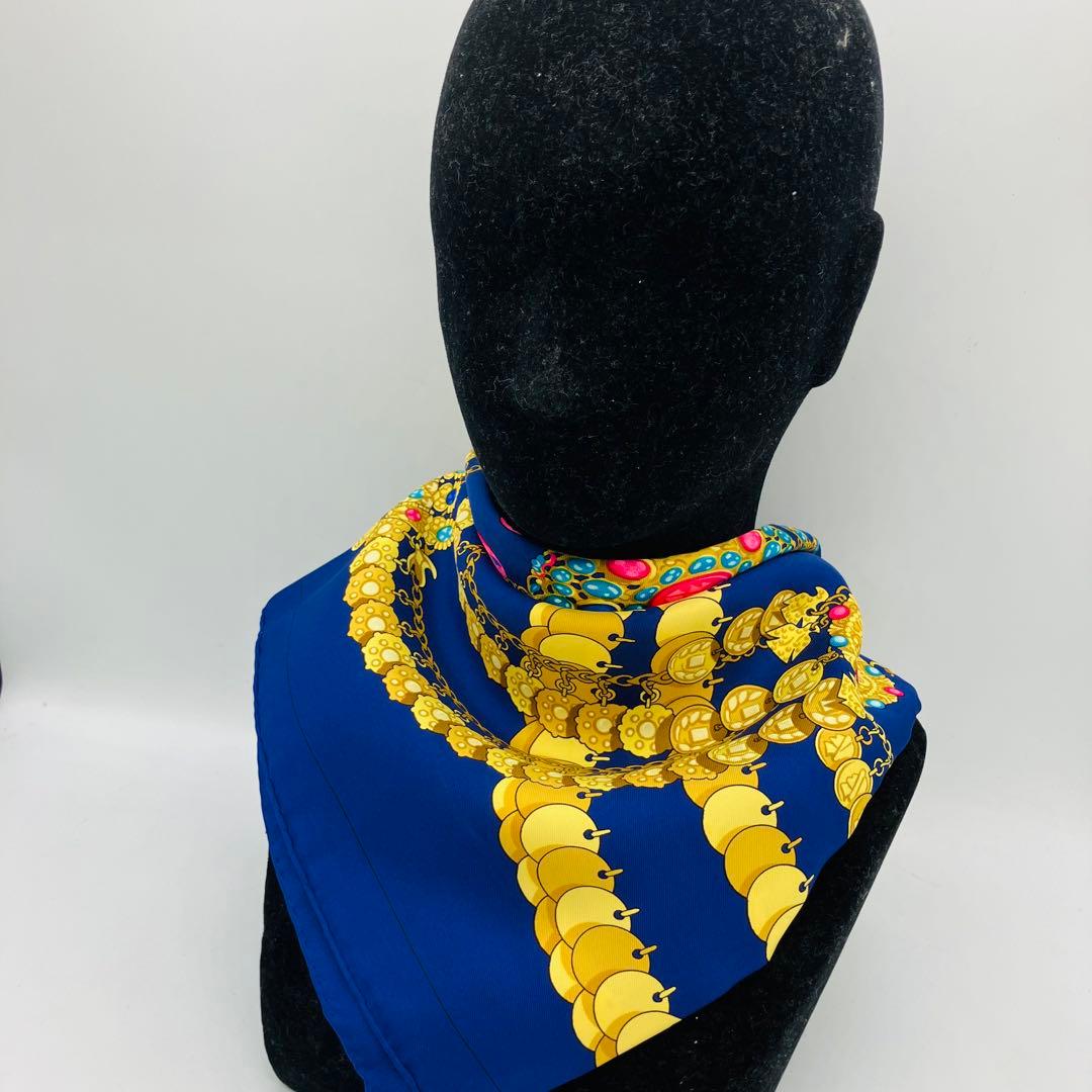 11s30 美品 エルメス HERMÈSスカーフ KOSMIMA シルク100%