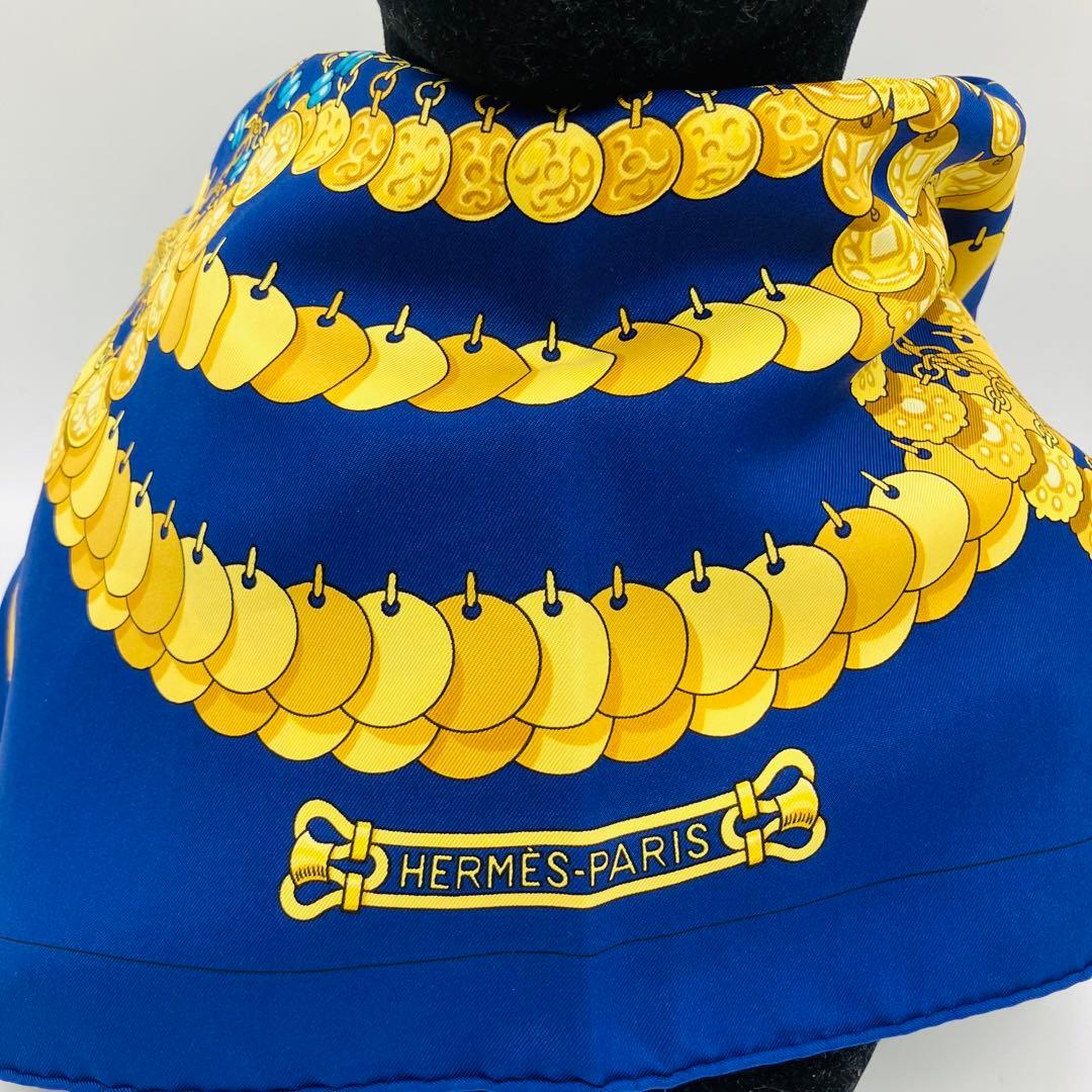 11s30 美品 エルメス HERMÈSスカーフ KOSMIMA シルク100%
