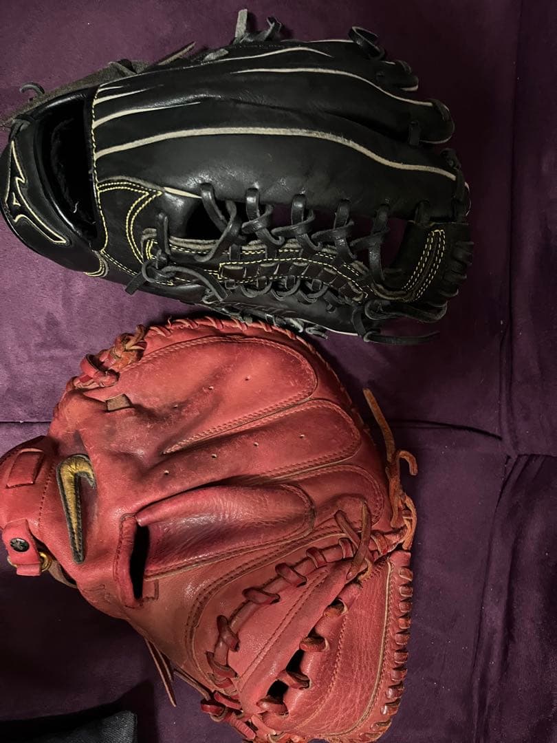 Mizuno & Nike 野球グローブ 2点セット