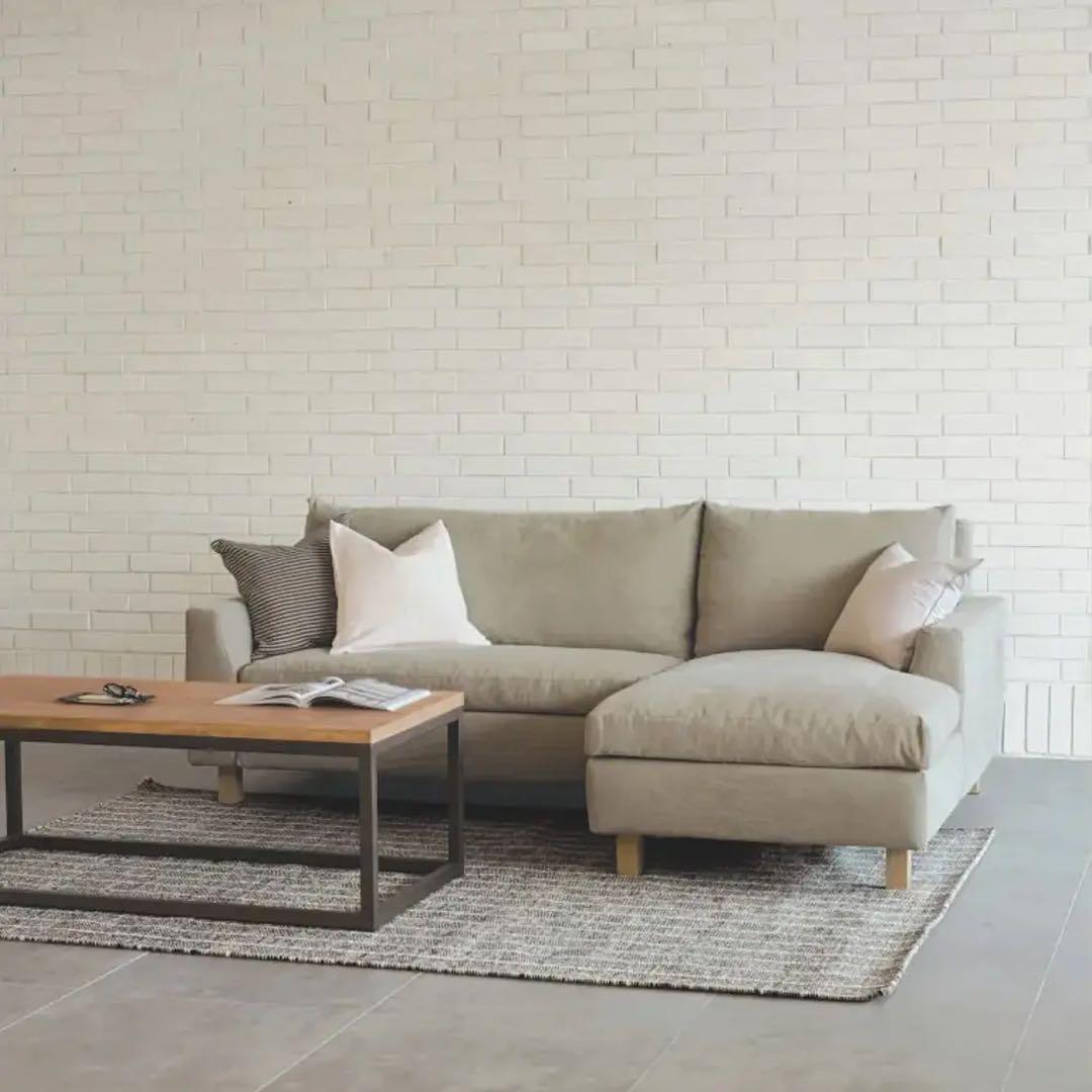 【直接渡し】LAULU カウチソファ 3人掛け ACTUS グレー　L字ソファ