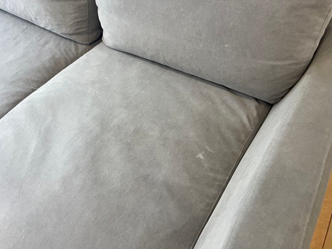 【直接渡し】LAULU カウチソファ 3人掛け ACTUS グレー　L字ソファ