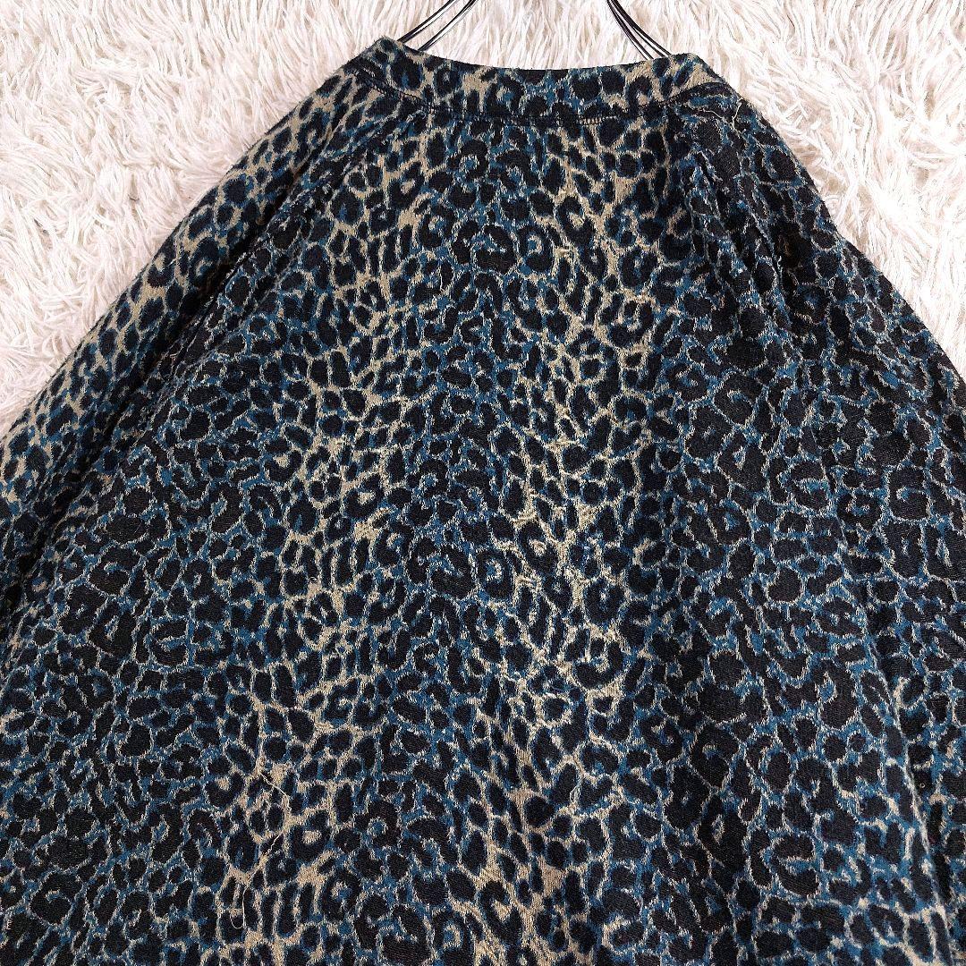美品 Needles 近年 レオパード グラデーション 総柄 ニットガーディガン