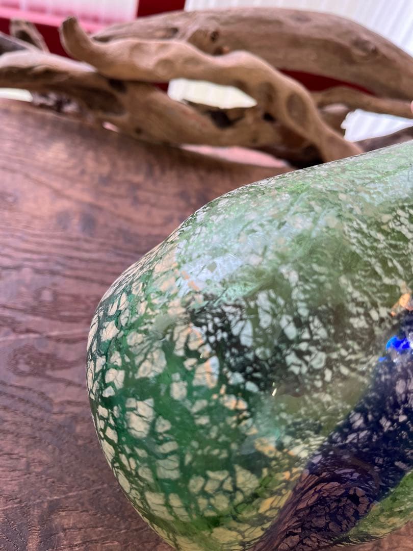 希少！／稲嶺盛吉／花瓶／琉球ガラス／民芸品【未使用品】