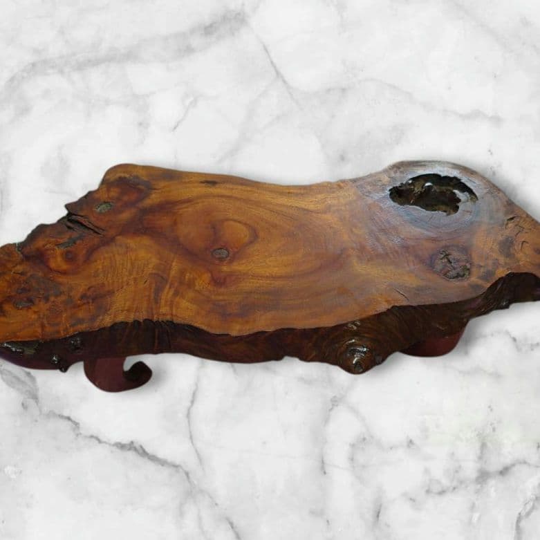 ビンテージ　一枚板　サイドテーブル　ローテーブル 自然な形状