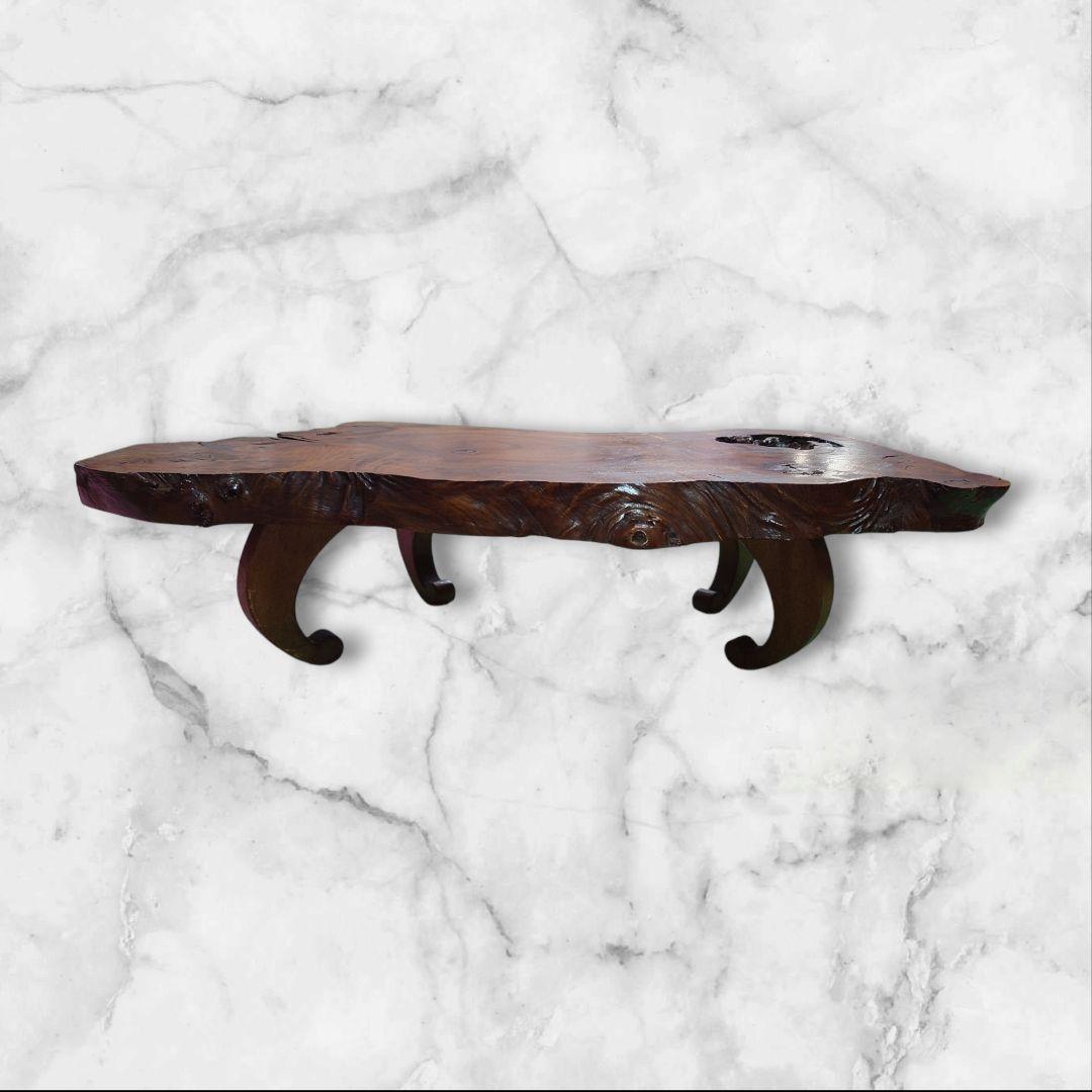 ビンテージ　一枚板　サイドテーブル　ローテーブル 自然な形状