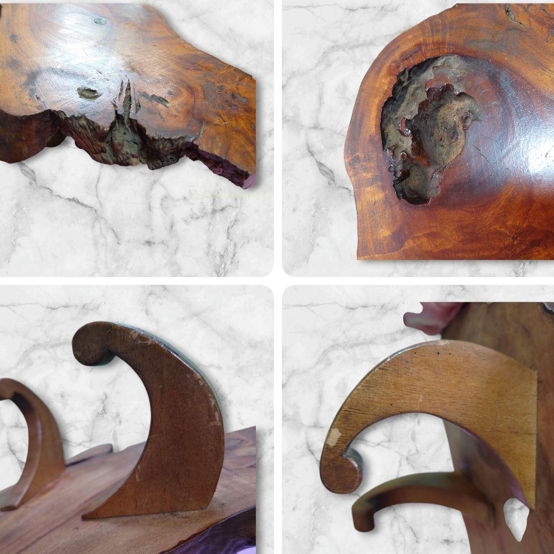 ビンテージ　一枚板　サイドテーブル　ローテーブル 自然な形状