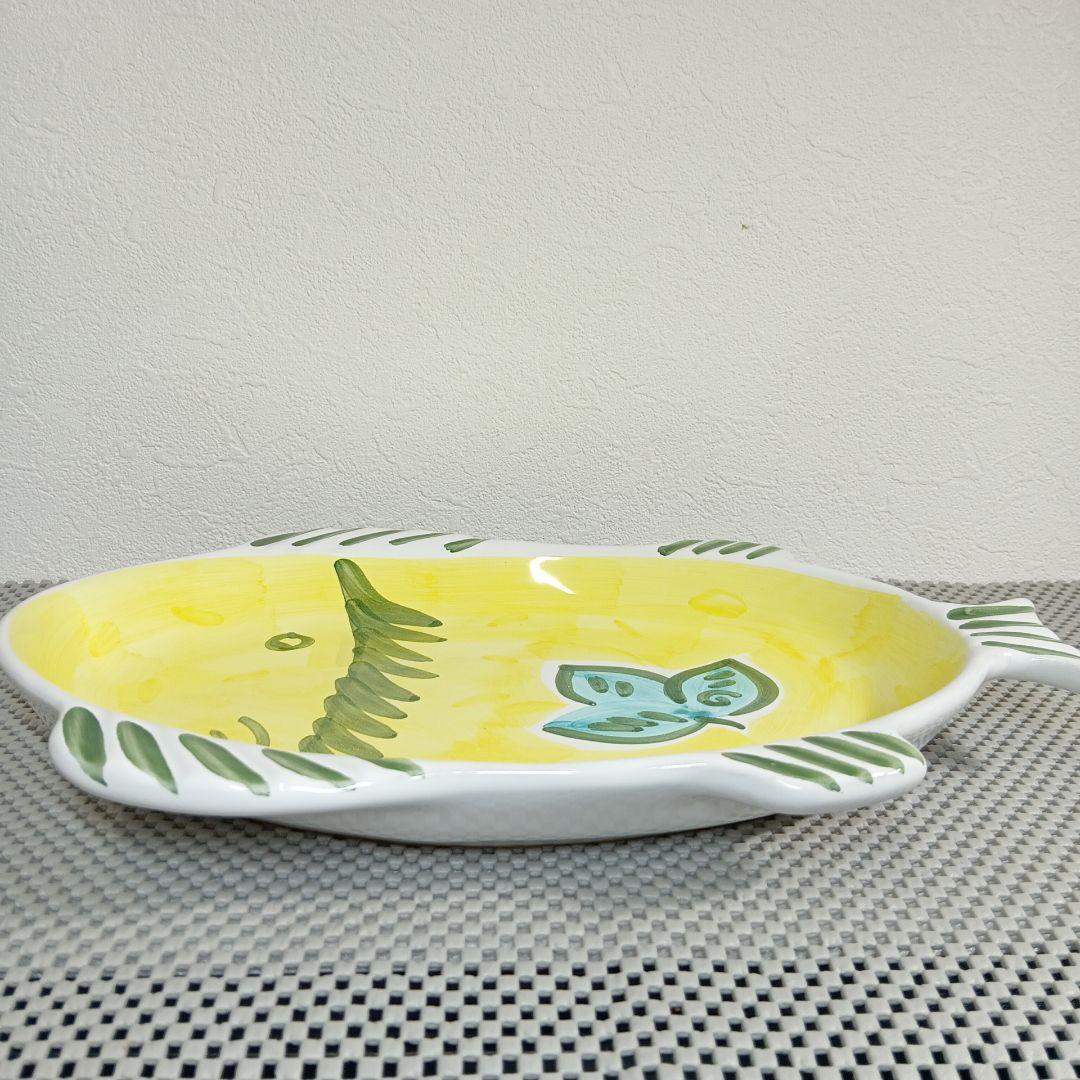 Caleca カレカ ハンドペイント フィッシュプラッター プレート 2枚セット