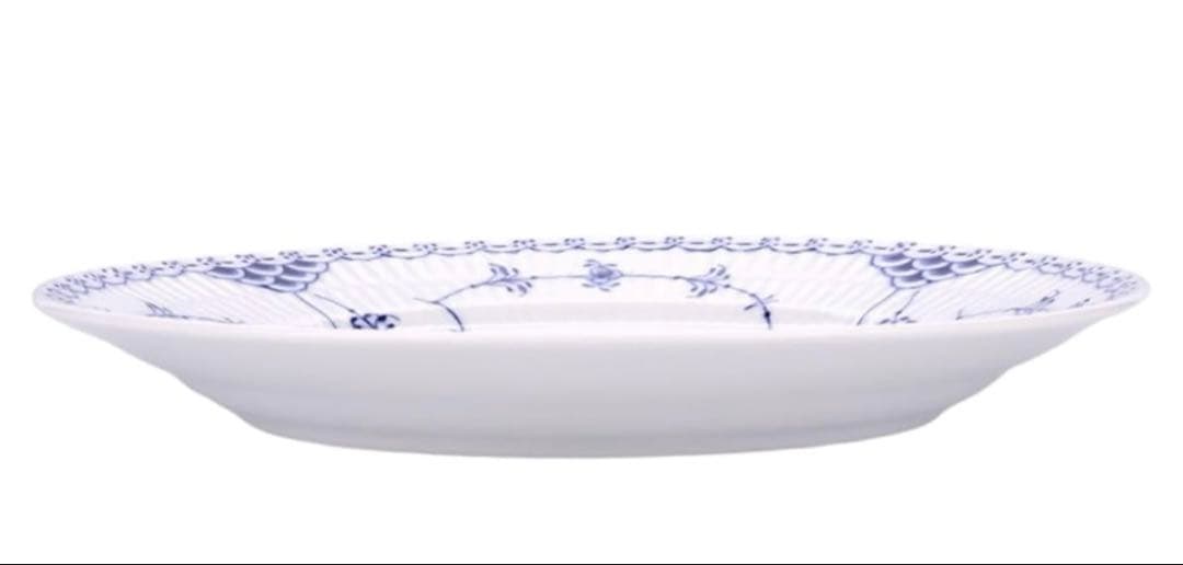 新品ロイヤルコペンハーゲン ブルーフルーテッド ハーフレースプレート27.5cm