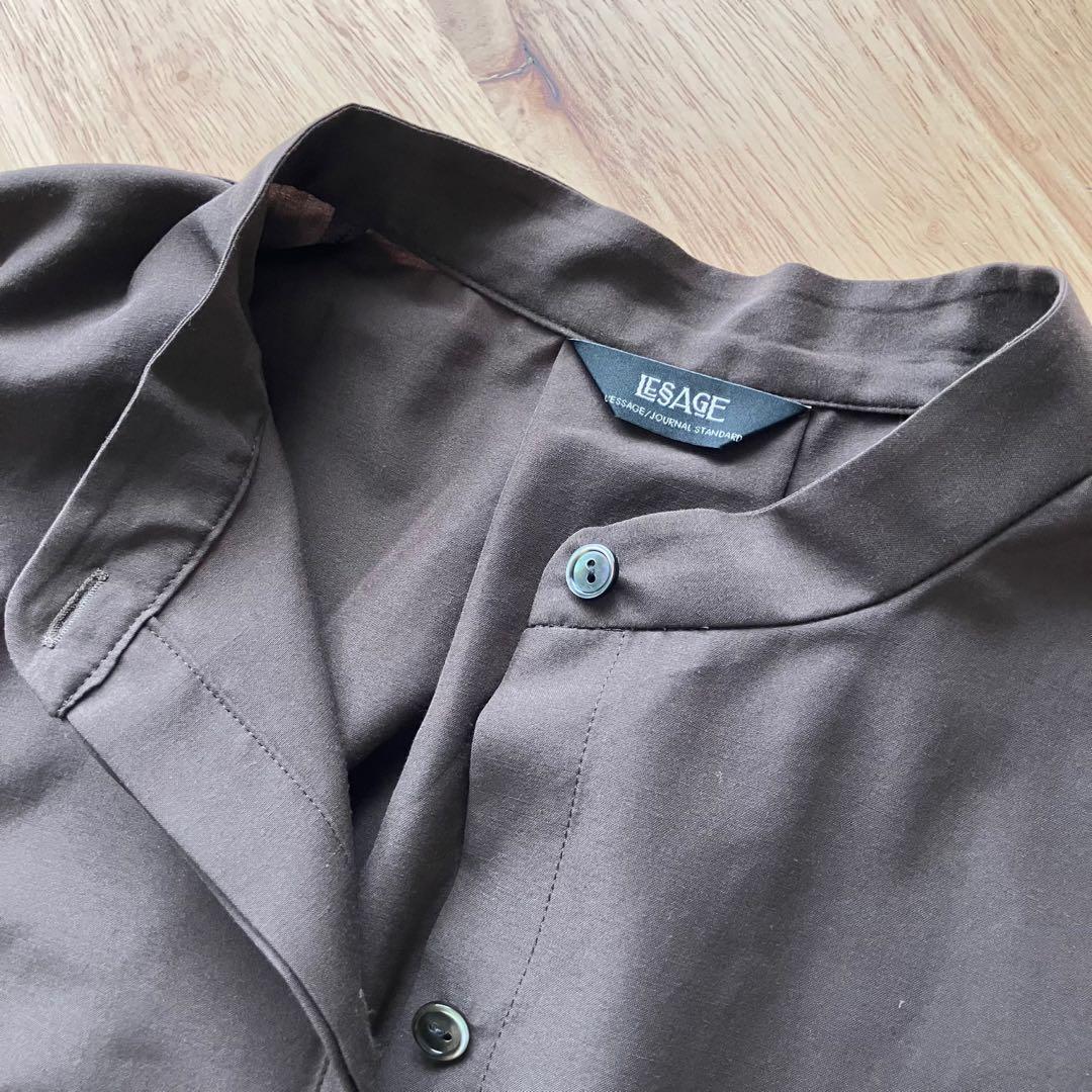JOURNAL STANDARD L'ESSAGE タックスリーブシャツ 茶色