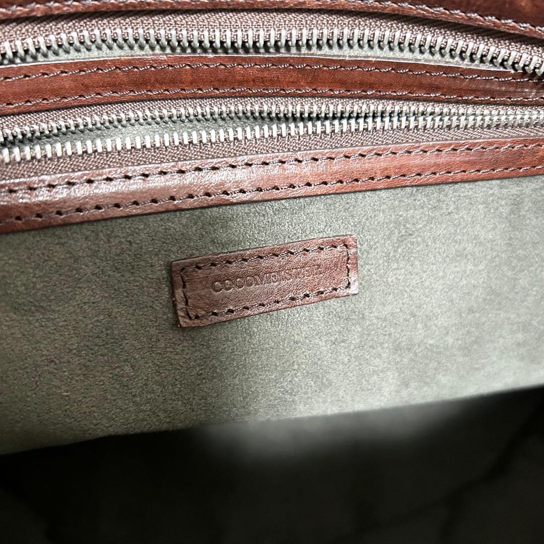 美品　ココマイスター　ビジネストートバッグ　マットーネ　ガブリエル　チョコ　A4