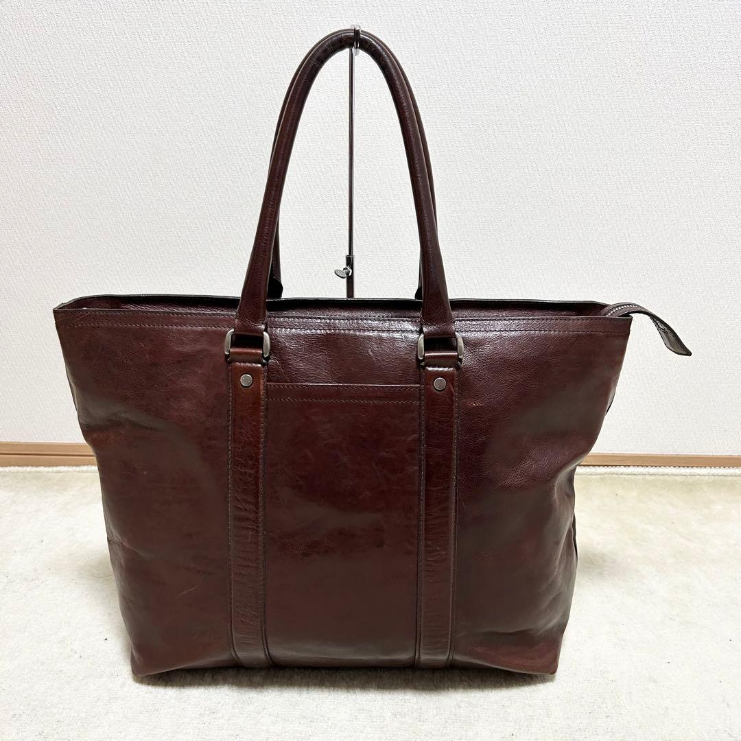 美品　ココマイスター　ビジネストートバッグ　マットーネ　ガブリエル　チョコ　A4