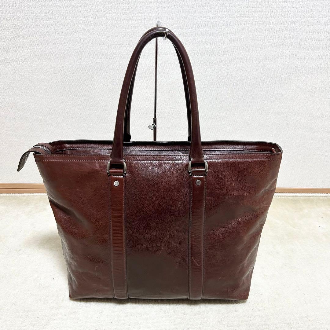 美品　ココマイスター　ビジネストートバッグ　マットーネ　ガブリエル　チョコ　A4