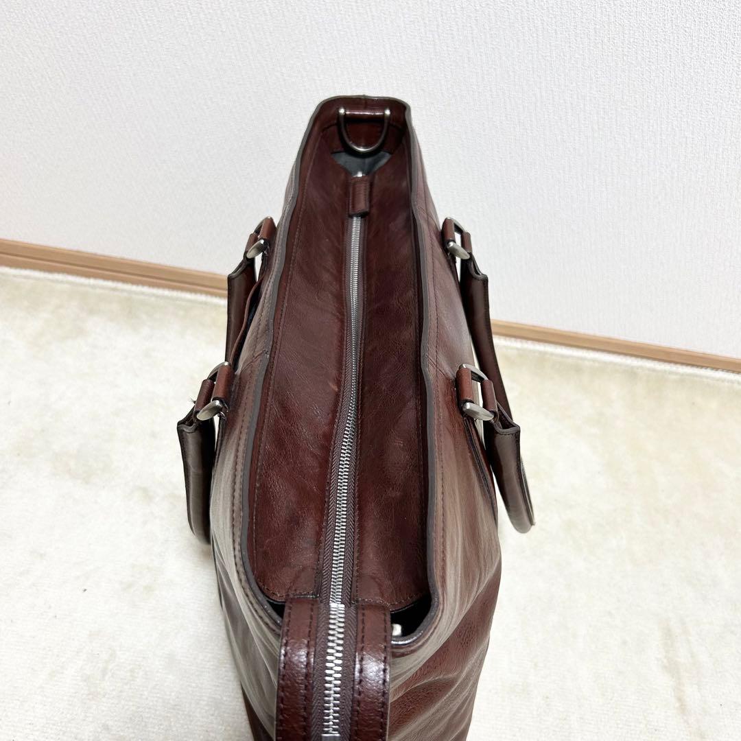 美品　ココマイスター　ビジネストートバッグ　マットーネ　ガブリエル　チョコ　A4