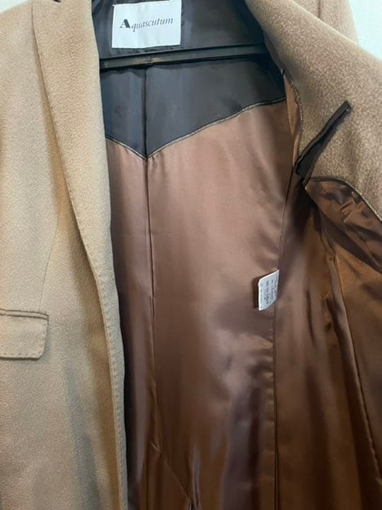 【超美品】アクアスキュータム　チェスターコート　定価13万　アルパカ／ウール