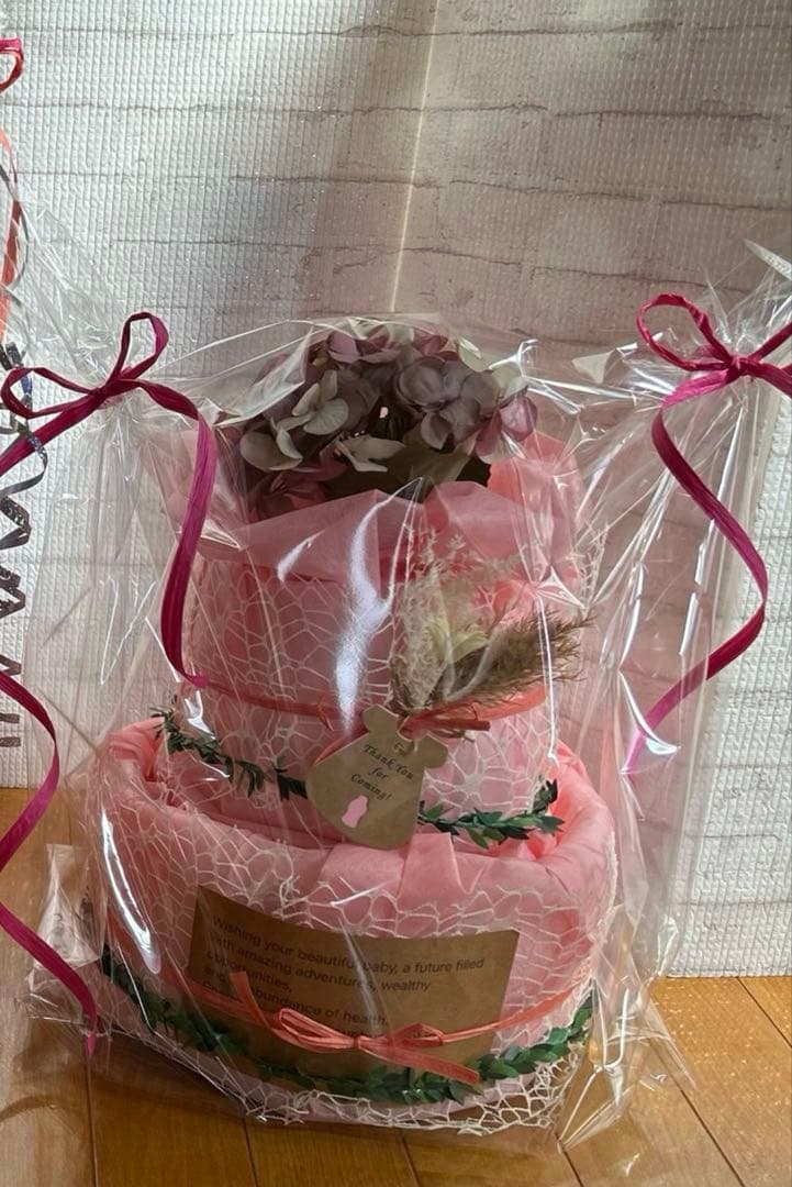 ケーキオムツ、バルーンのセット