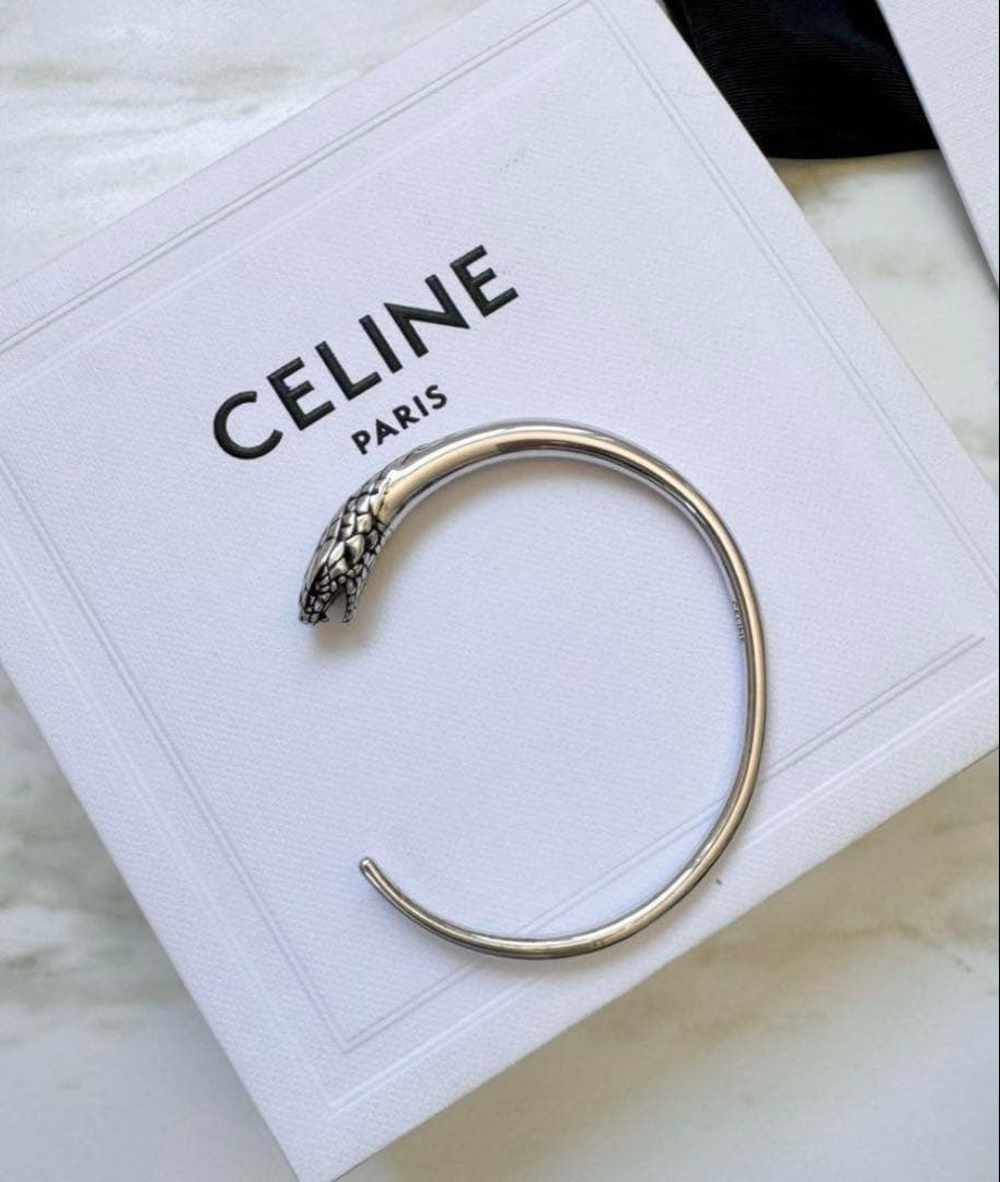 CELINE セリーヌ ブレスレット スネーク 蛇 レプタイル バングル