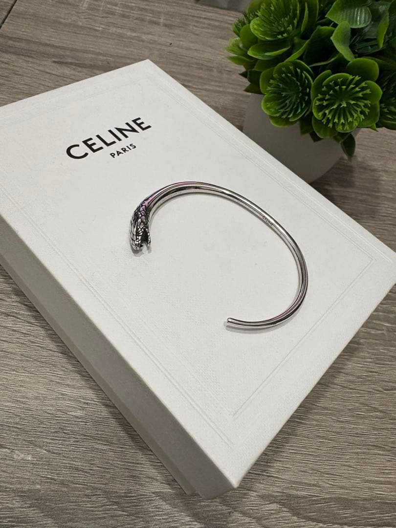 CELINE セリーヌ ブレスレット スネーク 蛇 レプタイル バングル