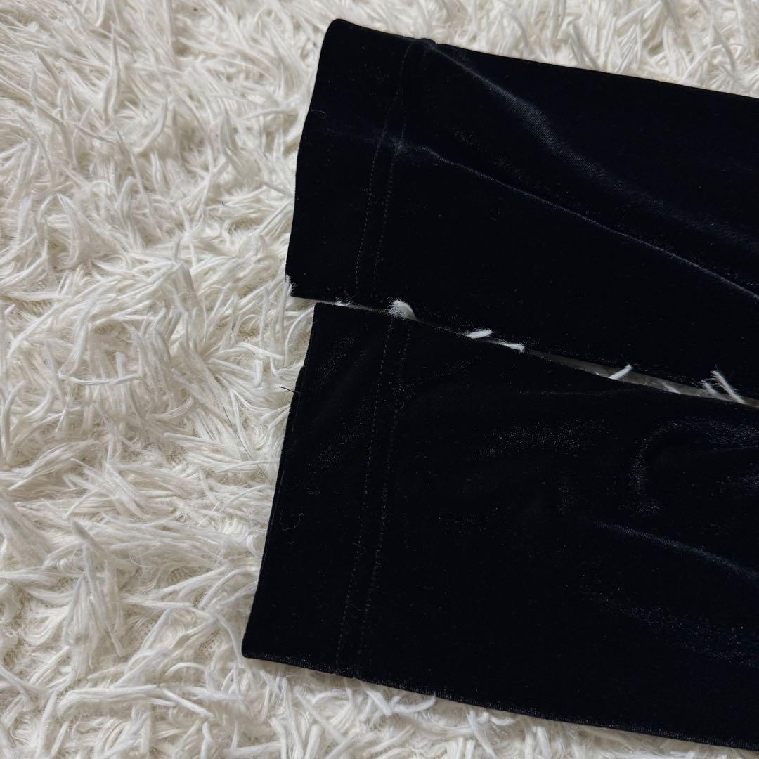 【美品】タダシショウジ　ベロア　カシュクール　ロング　ワンピース　ブラック